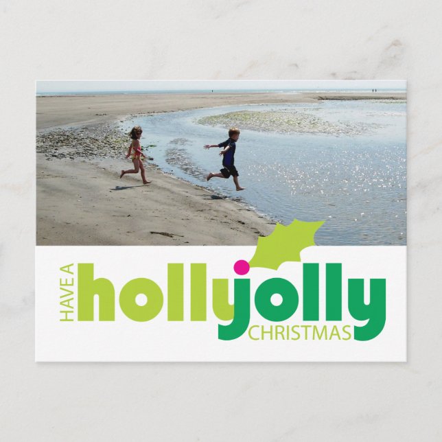 Ayez une carte postale photo Holly Jolly Christmas (Devant)
