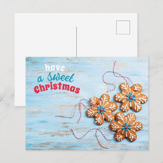 Ayez Une Carte Postale Sweet Christmas Gingerbread (Devant / Derrière)