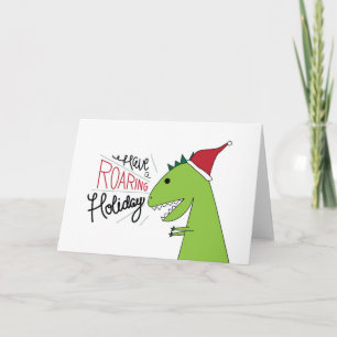 Ayez une carte T-Rex Père Noël Roaring Holiday