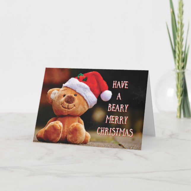Ayez une carte vierge de Joyeux Noël de Beary (Devant)