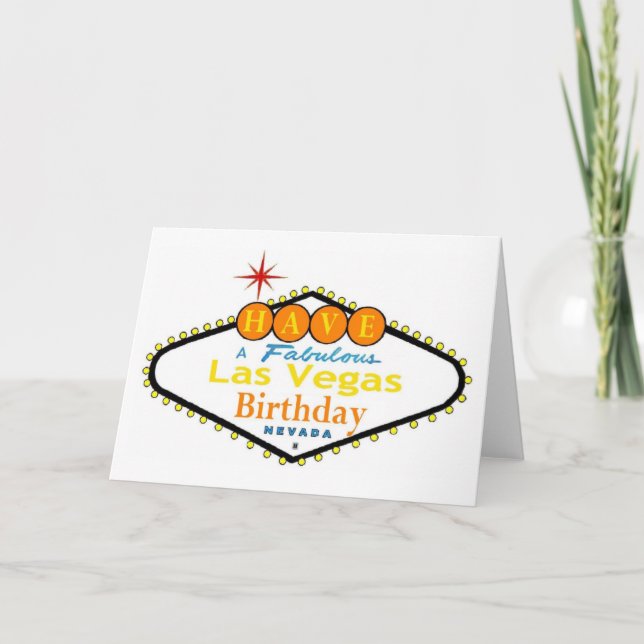 Ayez Une Fabuleuse Carte D'Anniversaire Las Vegas (Devant)