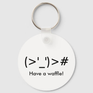 "(>'_')># Ayez une gaufre !" Porte-clés