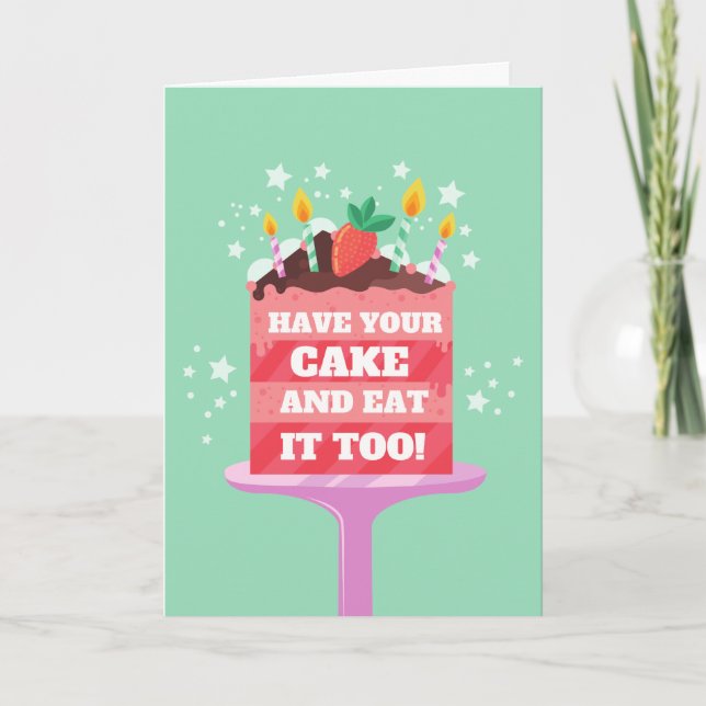 Ayez Votre Carte D'Anniversaire De Gâteau (Devant)