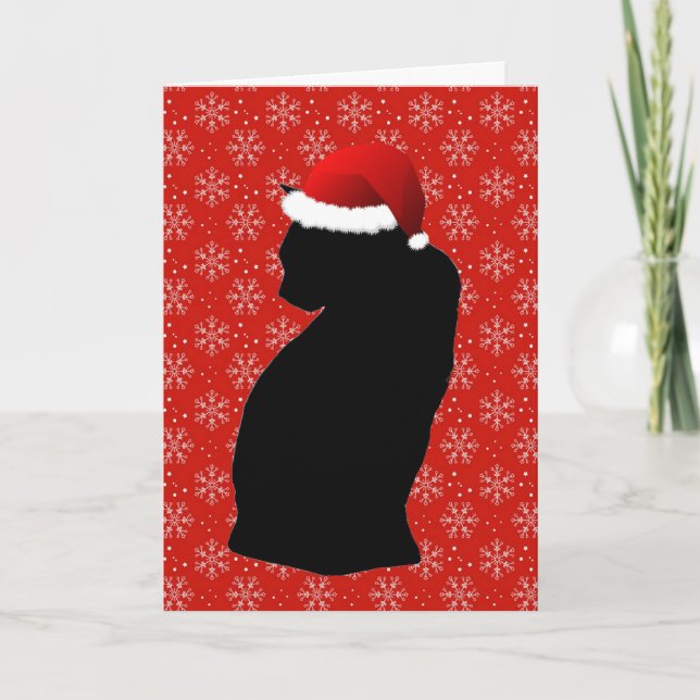 "Ayez-vous un joyeux petit Noël" Cartes de chat (Devant)