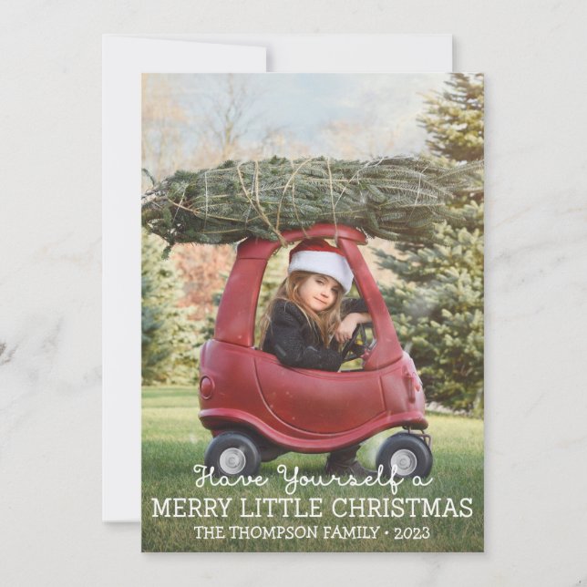 Ayez-vous une joyeux petite carte photo de Noël (Devant)