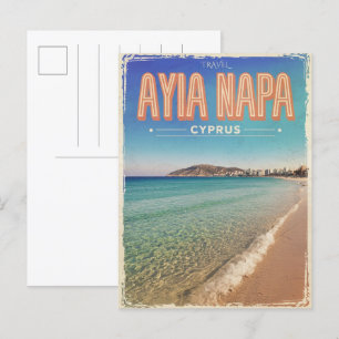 Ayia Napa Cyprus, white beach Mediterranean gifts Postcard