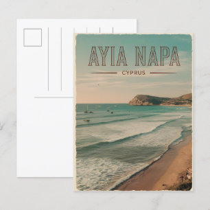 Ayia Napa Cyprus, white beach Mediterranean gifts Postcard
