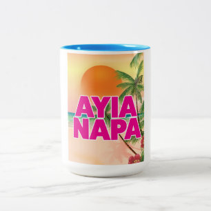 Ayia Napa Holiday poster Two-Tone Coffee Mug