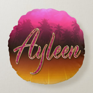 Ayleen first name name golden pink pillow