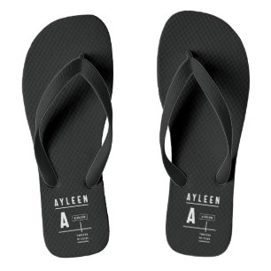 Ayleen Personalized Name Birthday Gift Flip Flops