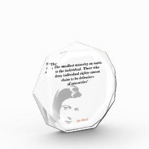 Ayn Rand Citation Sur Le Bloc Photo Minoritaire Le