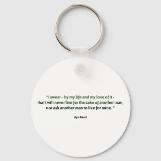 Ayn Rand Quote Keychain