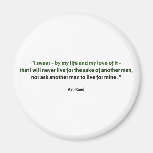 Ayn Rand Quote Magnet