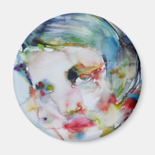 ayn rand - watercolor portrait magnet