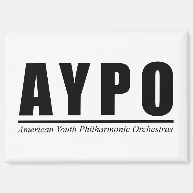 AYPO Black Logo Magnet (Front)