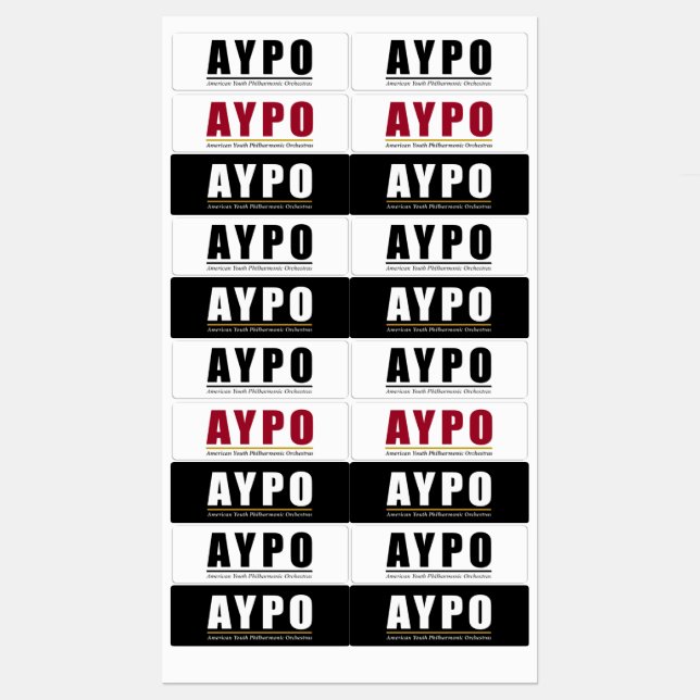 AYPO Multiple Logo Labels (Sheet)
