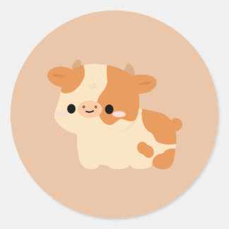 Ayrshire Cow Classic Round Sticker