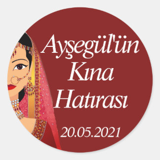 aysegül classic round sticker