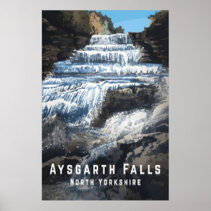 Aysgarth Falls North Yorkshire Travel Poster