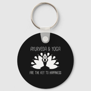 Ayurveda And Yoga Are The Key To Happiness  Keychain