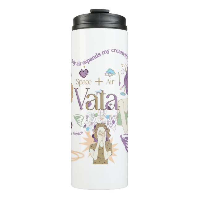 Ayurveda Vata Dosha Thermal Tumbler (Front)