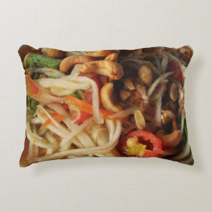 Ayutthaya Spicy Papaya Salad [Som Tam] with Cashew Accent Pillow