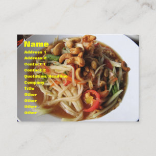 Ayutthaya Spicy Papaya Salad [Som Tam] with Cashew Business Card