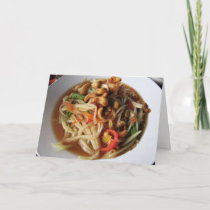 Ayutthaya Spicy Papaya Salad [Som Tam] with Cashew Holiday Card