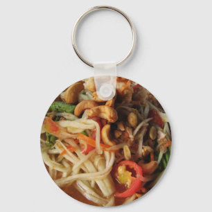 Ayutthaya Spicy Papaya Salad [Som Tam] with Cashew Keychain