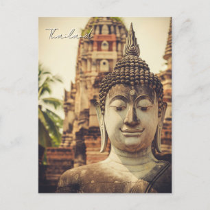 Ayutthaya Thailand Buddha statue Postcard