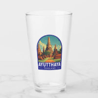 Ayutthaya Thailand Travel Art Emblem