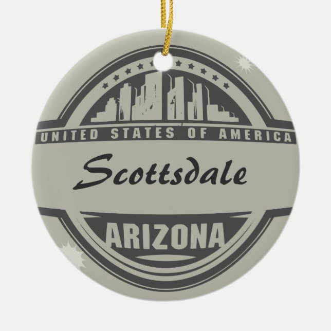 AZ  Arizona Seal YOU CHANGE TO YOUR TOWN Ceramic Ornament (Front)