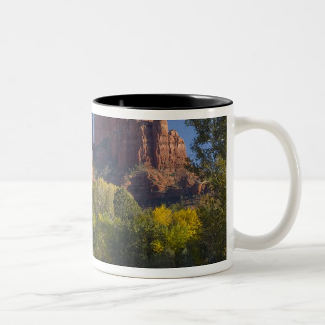 AZ, Arizona, Sedona, Crescent Moon Recreation 2 Two-Tone Coffee Mug (Right)