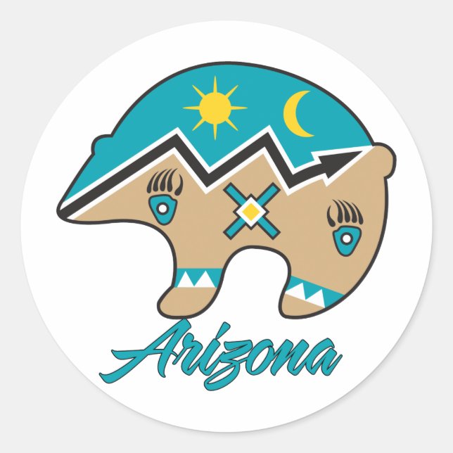 AZ Bear Clan Classic Round Sticker (Front)