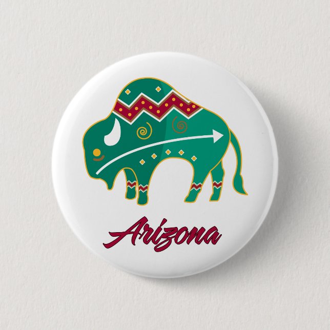 AZ Buffalo Clan 2 2 Inch Round Button (Front)