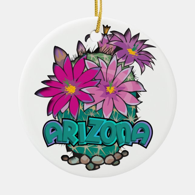 AZ Cactus Blooms Ornement (Devant)