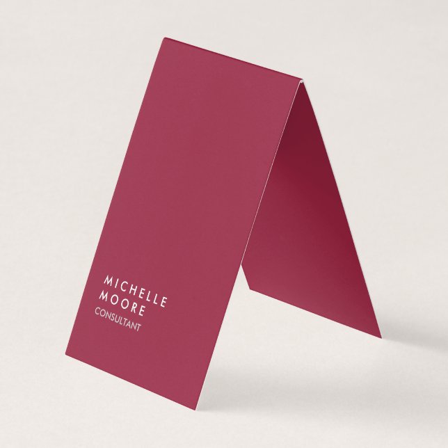 AZ Cardinals Red Creative Simple Plain Trendy Business Card (Front)