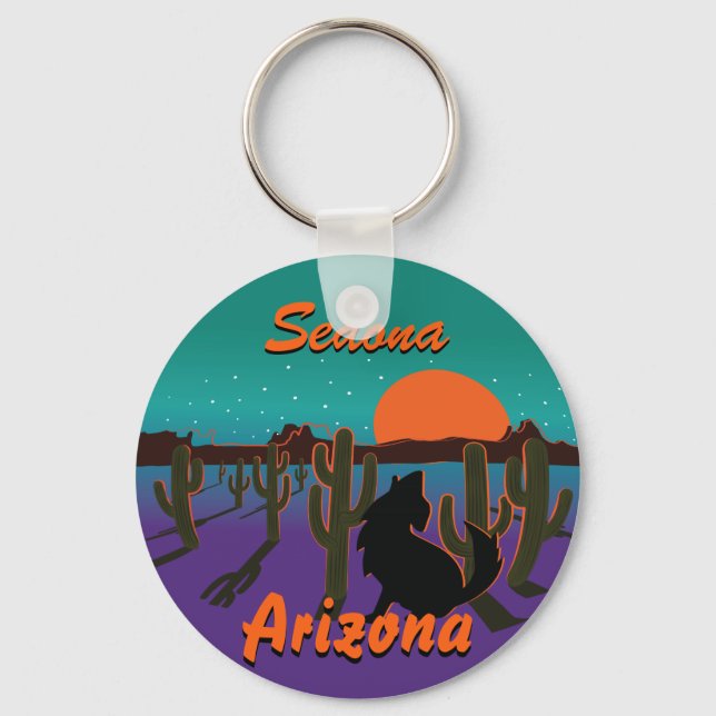 AZ-Coyote YOUR CITY CUSTOMIZED Keychain (Front)