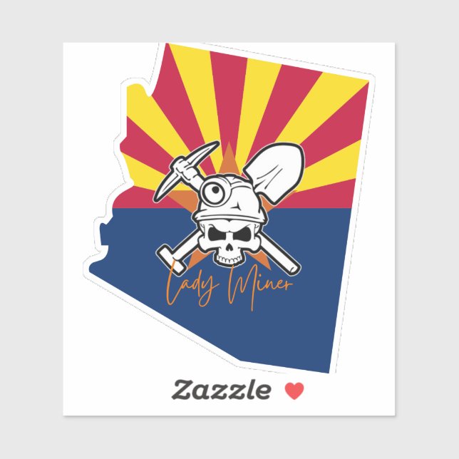 AZ State Lady Miner Sticker (Sheet)