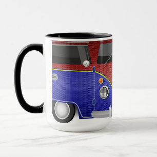 aza Kombi Superhero Vintage - Blue van and Ro Mug