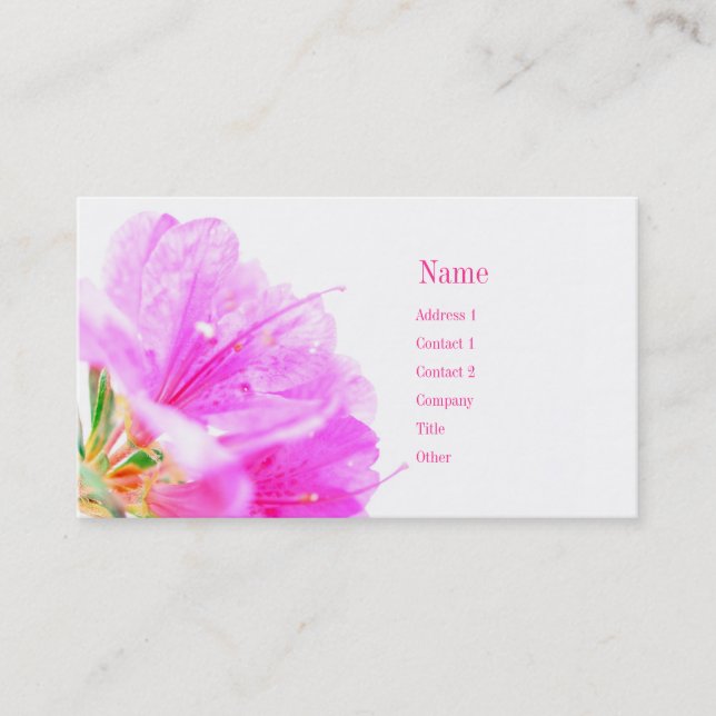 Azalea Business Card (Front)