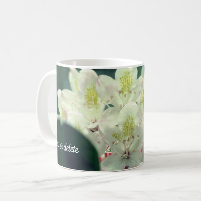 Azalea Flower Personalized Coffee Mug (Front Left)