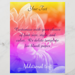 Azalea Flower Rainbow Colours     Letterhead