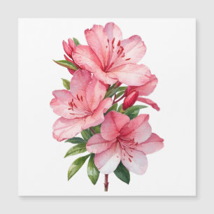 Azalea flower watercolor painting