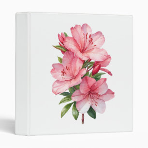 Azalea flower watercolor painting binder