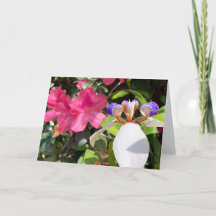 "Azaleas and Walking Iris." Greeting Card