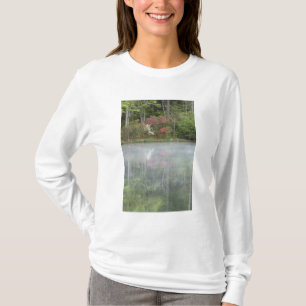 Azaleas relfecting in a pond during early T-Shirt