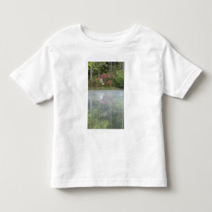 Azaleas relfecting in a pond during early toddler t-shirt