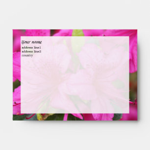 azalée rose fleurs enveloppes florales roses
