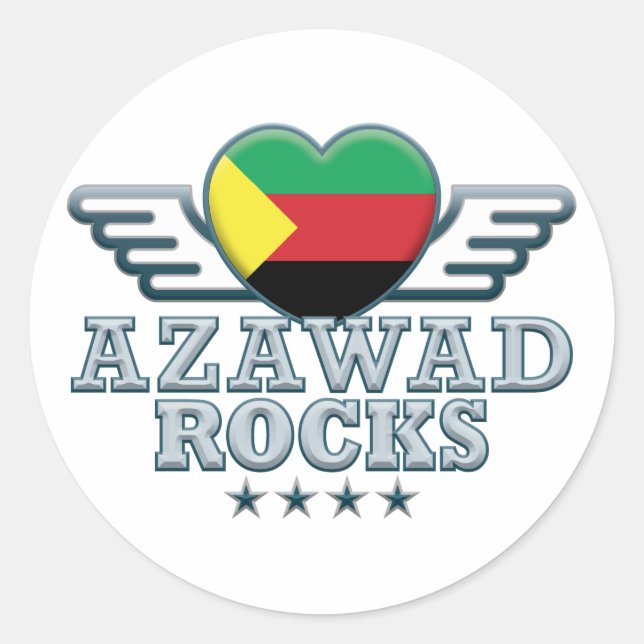 Azawad Rocks v2 Classic Round Sticker (Front)
